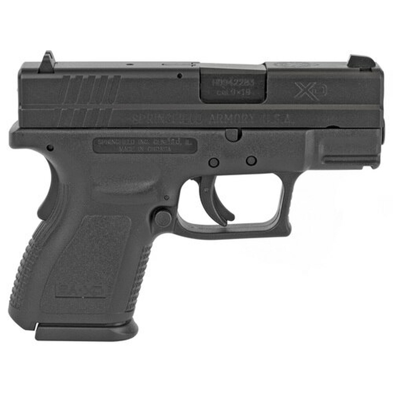 Springfield XD9 Defender Sub Compact, 9MM, 3″ Barrel, Polymer Frame, Black, Fixed Sights, 13Rd Mag