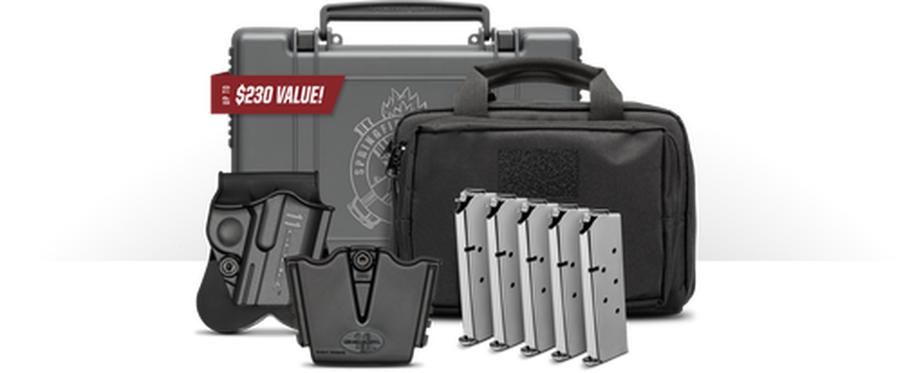 Springfield XDE Instant Gear Up Package, 9mm, 3.3″, Single Stack, Fiber Optic