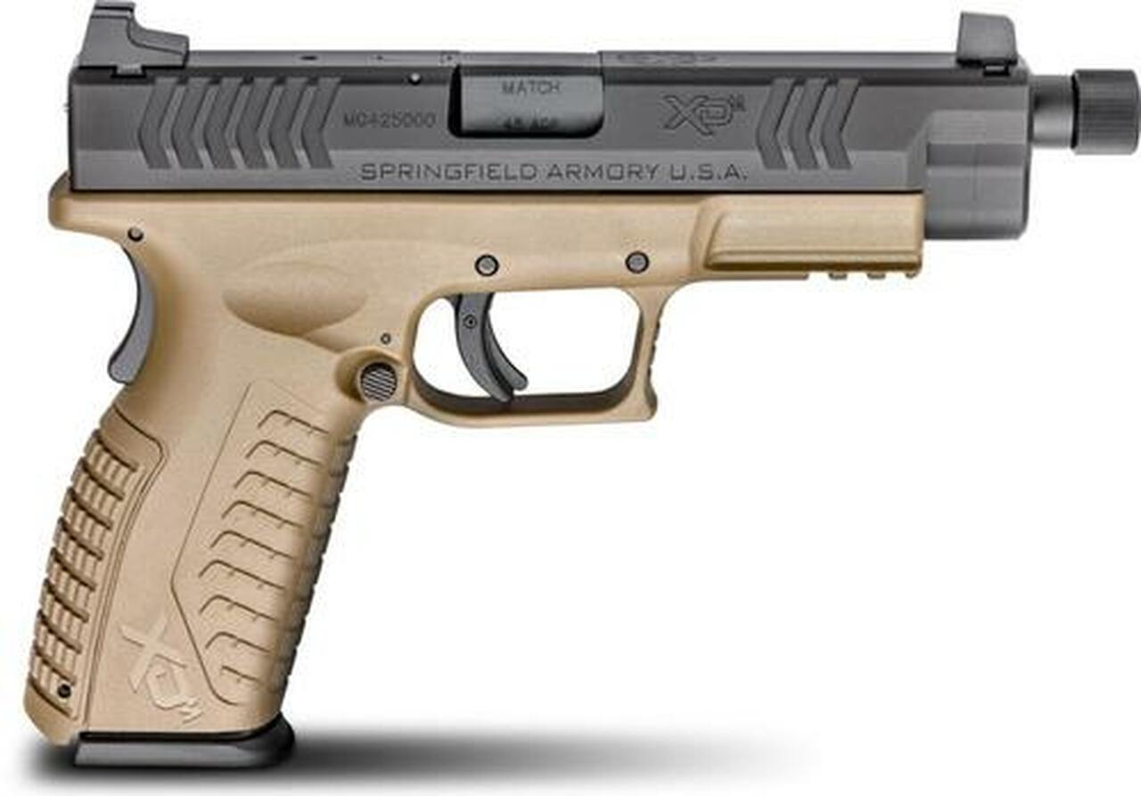 Springfield XDM Essentials Package, 45 ACP, 4.5″ Threaded, FDE, 13rd Mag