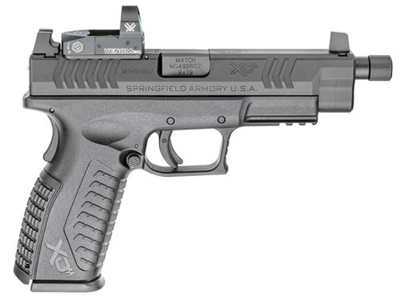 Springfield XDM OSP 9mm, 4.5″ Barrel, 3-Dot Sight W/ Vortex Venom, Black, 2x 19rd