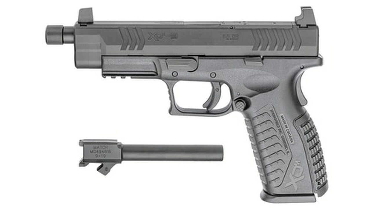 Springfield XDM OSP (Optical Sight Pistol), Full Size, 9MM, 5.3″ Threaded Barrel, 2x19Rd, 2 Mags 4.5″ Non-Threaded Barrel Included
