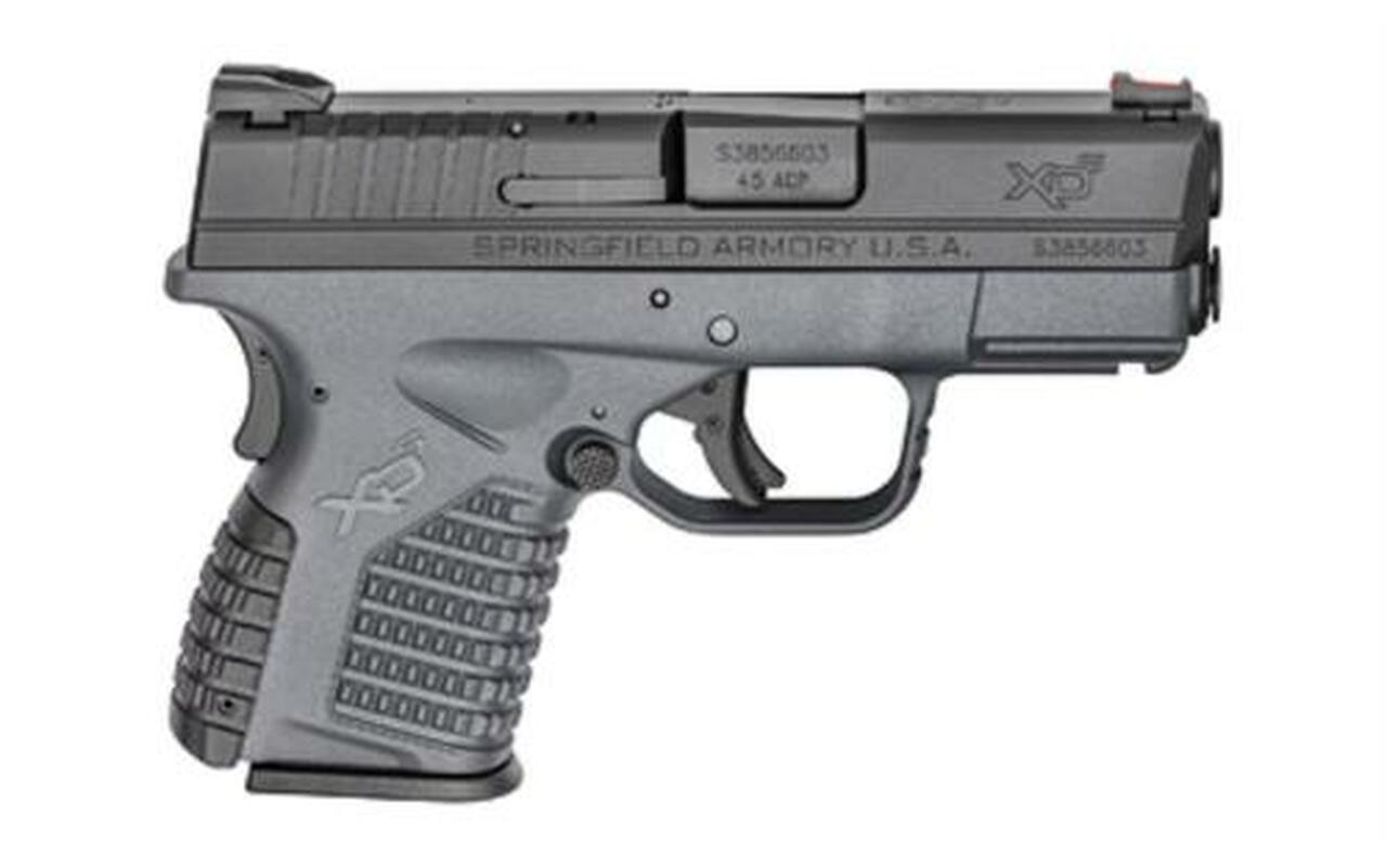 Springfield, XDS, 45 ACP, 3.3″ Barrel, Polymer Frame, Grey Finish, Fiber Optic Front Sight, 6Rd Mag