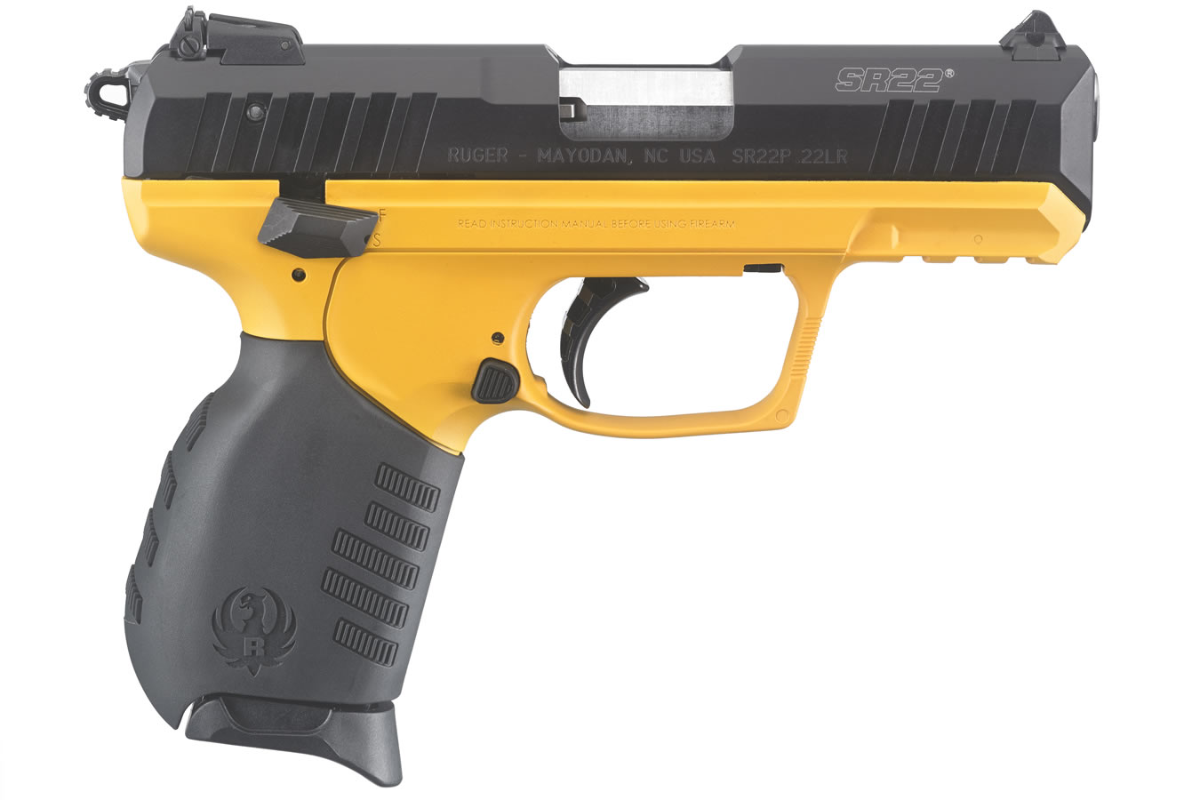 SR22 22LR Rimfire Pistol with Contractor Yellow Grip Frame