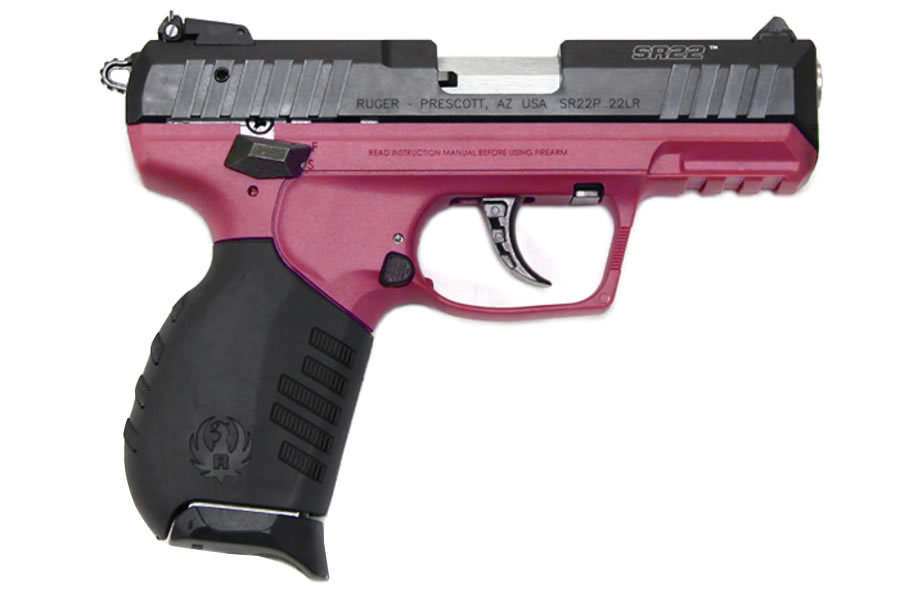 SR22 22LR Rimfire Pistol with Raspberry Grip Frame