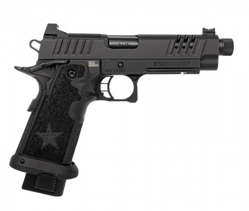 Staccato 2011 Staccato P 9mm, 5″ Threaded Barrel, Optic Ready, Black, 17rd