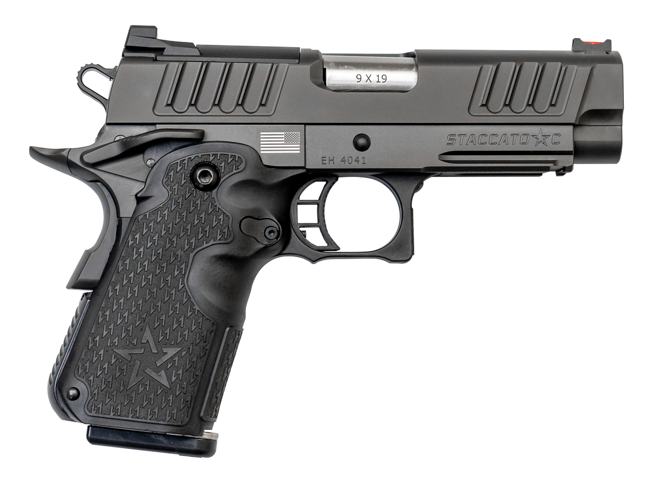 Staccato C 9mm, 3.9″ Bull Barrel, Dawson Precision Sights, DLC, 3x 8rd