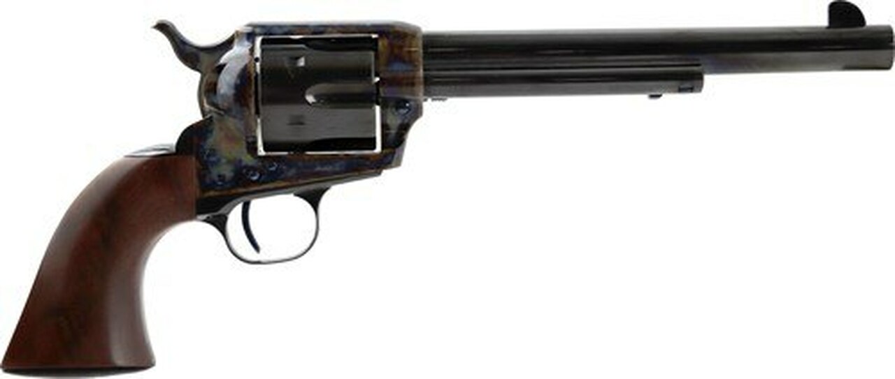 Standard Mfg Single Action Revolver 45 Colt 7.5″ Barrel, Blue/Case Hardened, Walnut Grips