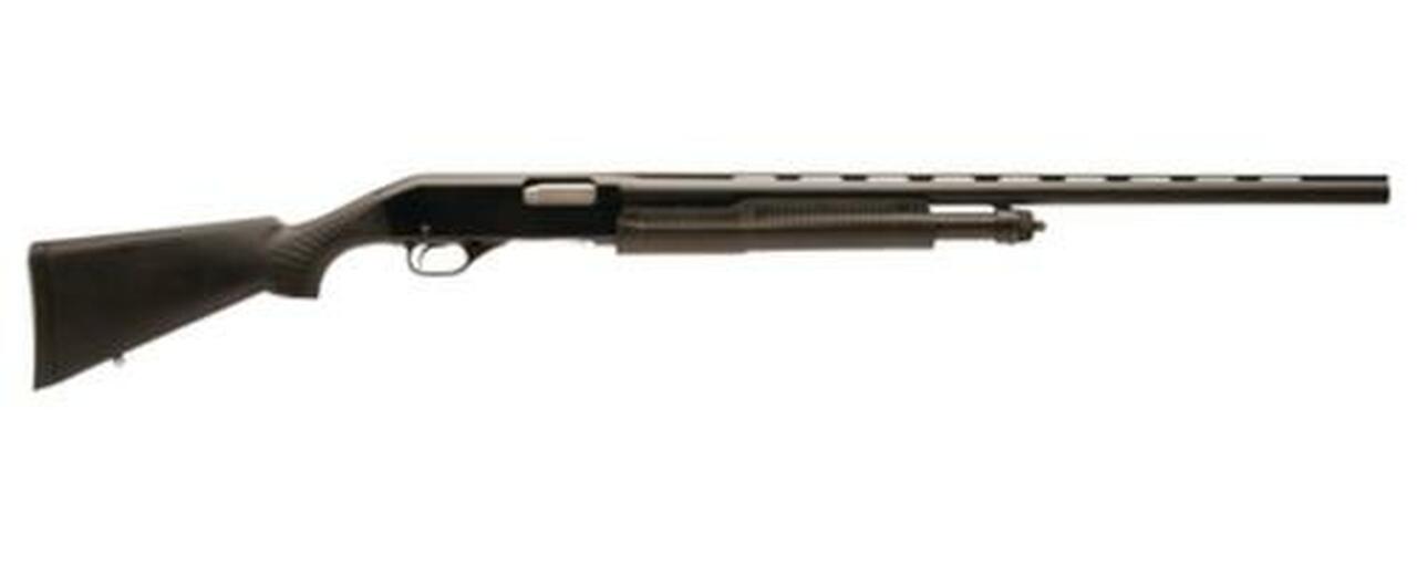 Stevens 320 Field Compact, Pump, 12 Ga 3″ Chamber, 26″ Vent Rib Barrel, Black Color, Mossy Oak Shadowgrass Blades Polymer Stock, Right Hand, Modified Choke, 5Rd, Bead Sight