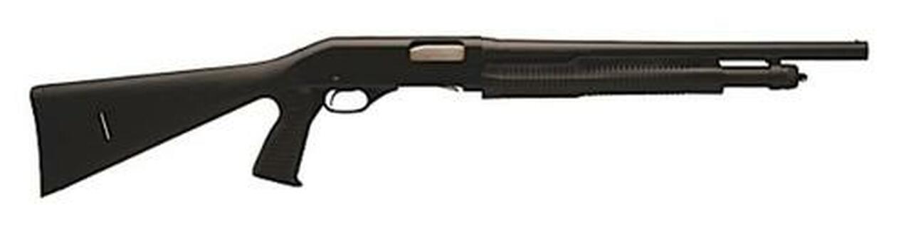 Stevens 320 Security Pump 12 ga 18.5″ Synthetic Stock, PG, Rail