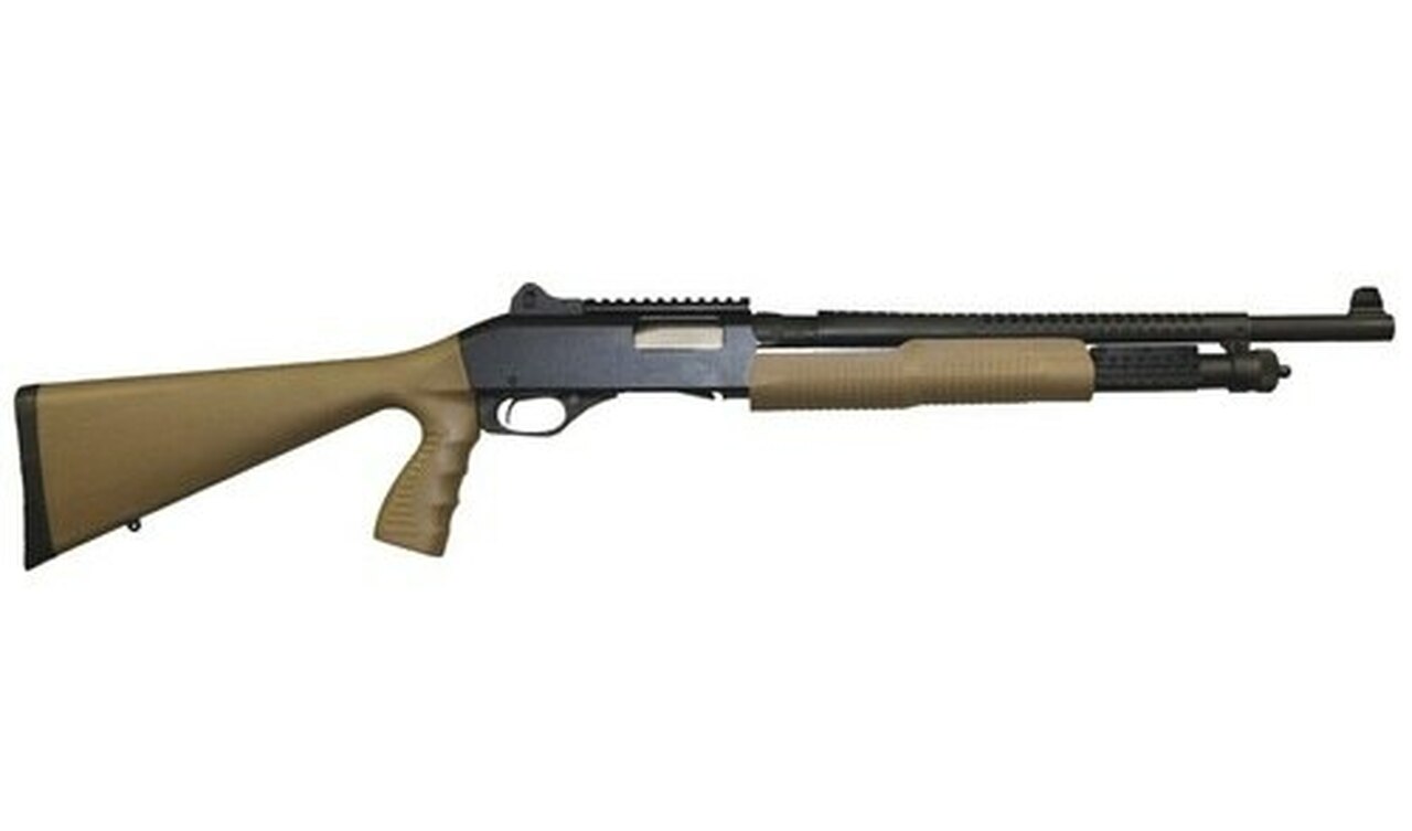 Stevens M320, Pump, 20Ga, 18.5″ Barrel,3″ Chamber Flat Dark Earth, Polymer Stock, Right Hand, 6Rd