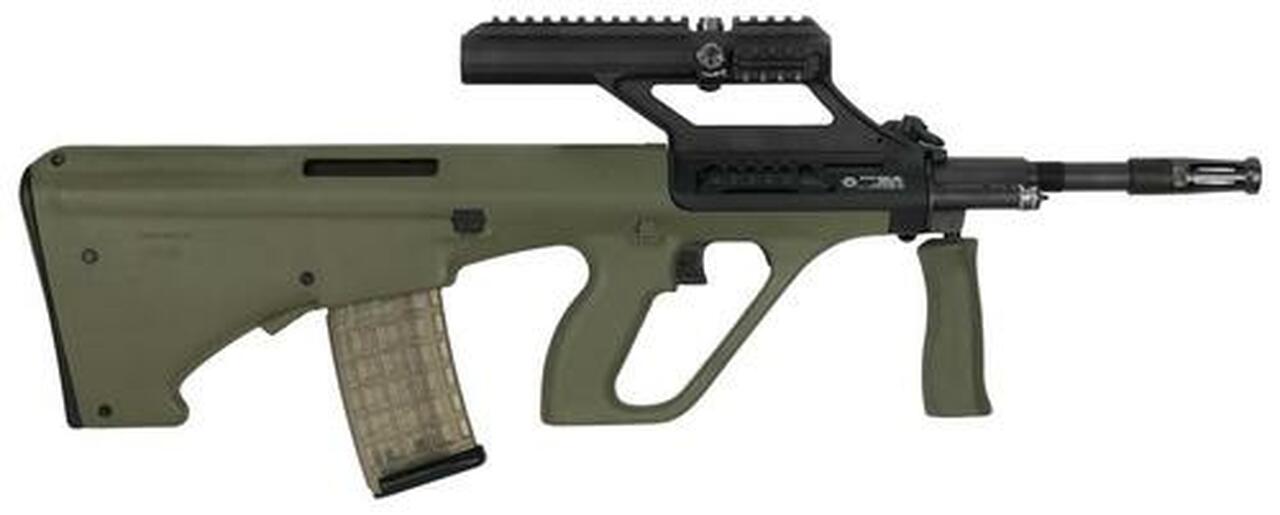 Steyr AUG A3 M1, .223/5.56, 16″ Barrel, 30rd, 3X Optic, Green Synthetic Stock