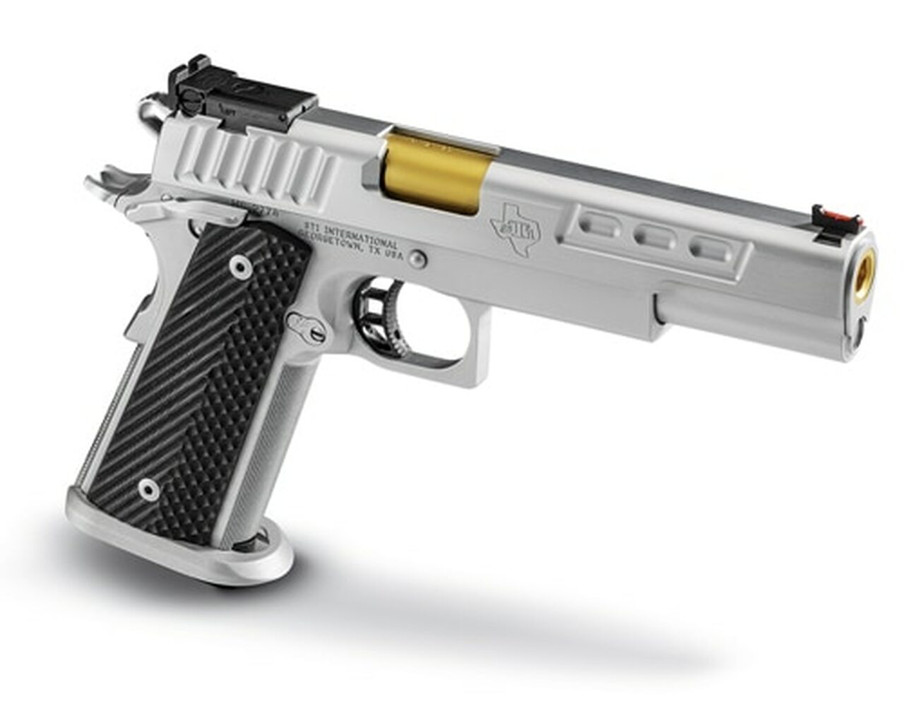 STI DVC Classic 1911 9mm, Hard Chrome, 5.4″ Bushing Barrel, 2 X 10 RD. MAG