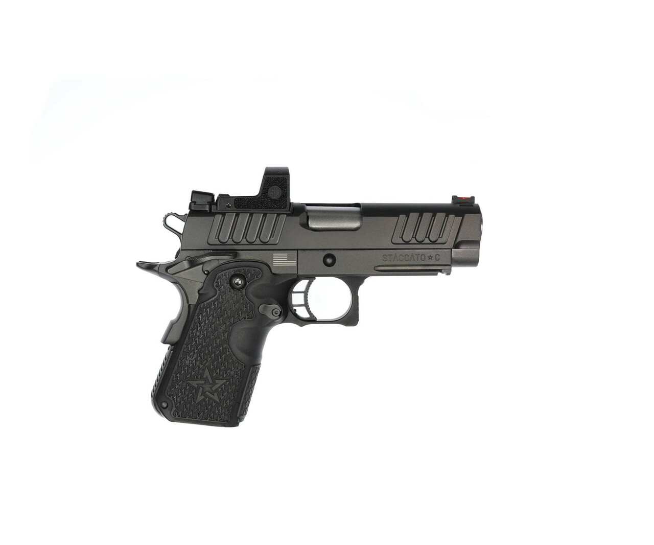 STI Staccato C DUO 9mm, 3.9″ Bull Barrel, Carry DUO Sights, Black DLC, 8rd