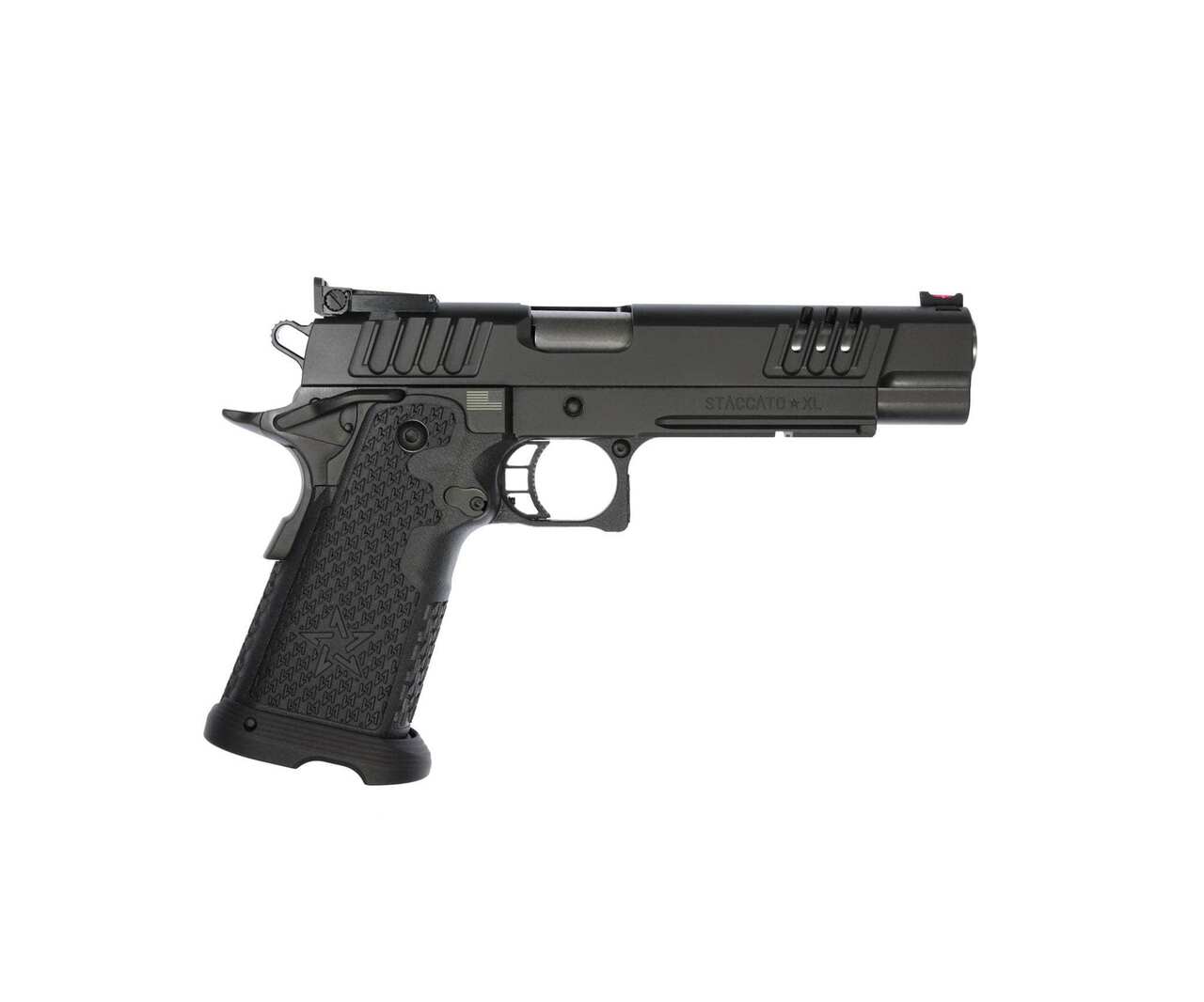 STI Staccato XL .40 S&W, 5.4″ Bull Barrel, Fiber/Adj. Sights, Black DLC, 15/18rd