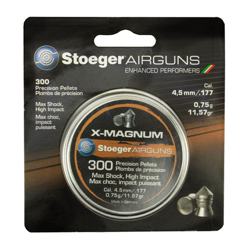 Stoeger X-Magnum 177 Pellet, High-Impact, Expansion Heavy Pointed Tip, 300Pk