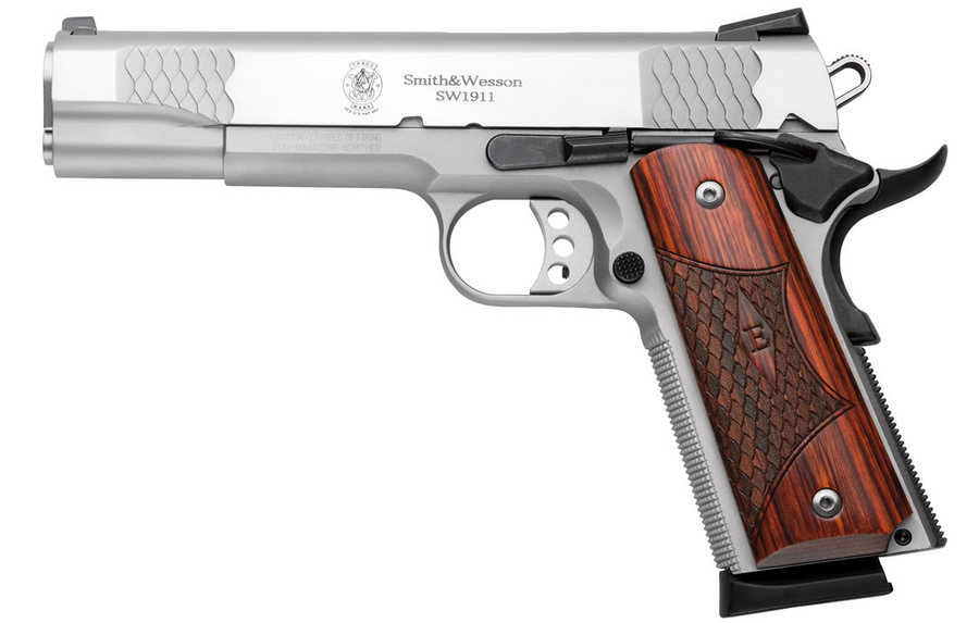 SW1911 E-Series 45 ACP Satin Stainless Centerfire Pistol