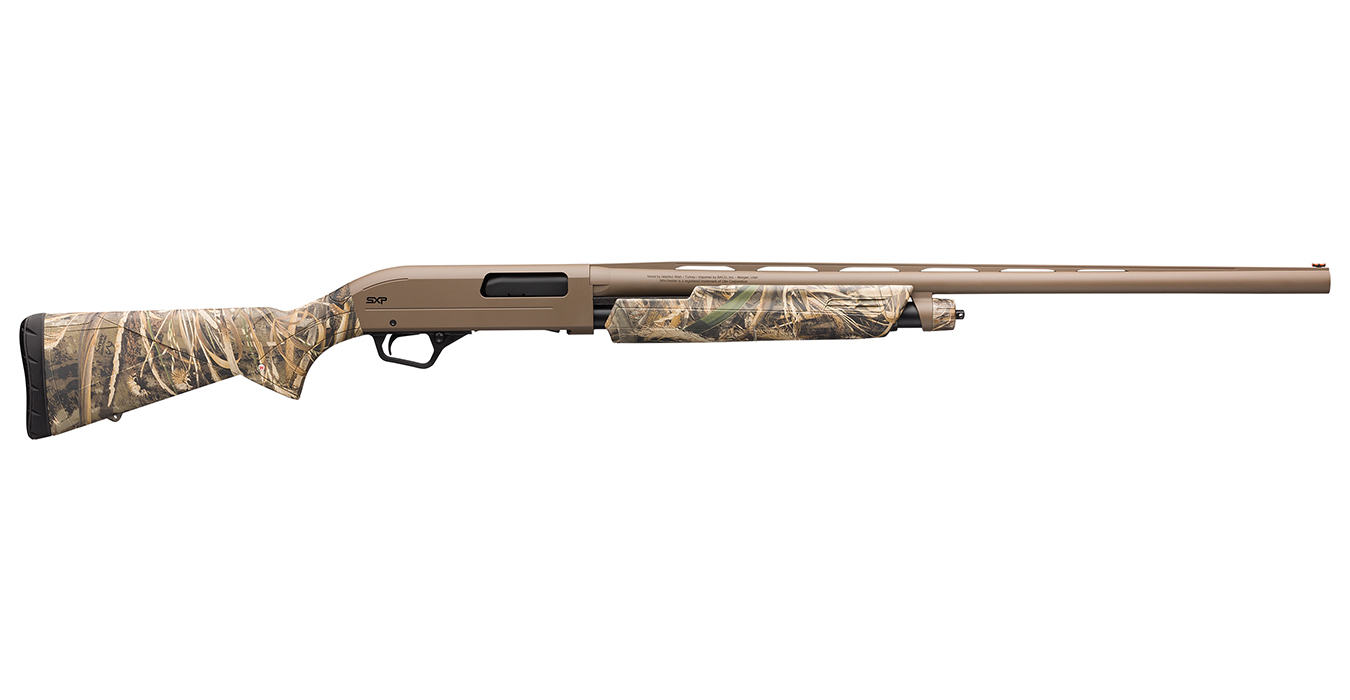 SXP Hybrid Hunter 20 Gauge Pump Shotgun with Realtree Max-5 Camo Stock and FDE Permacote Barrel