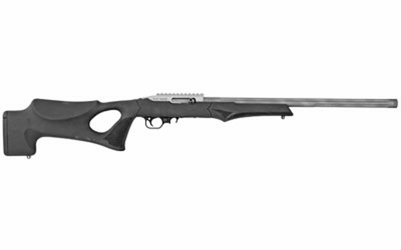 T/C Arms Performance Center T/CR22 22 LR Picatinny Rail 20″ Black Hogue OverMolded Thumbhole Stock Satin Stainless