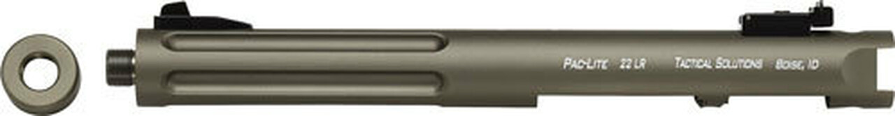 Tactical Solutions Pac-Lite Ruger Mark I,II,III, 6″ Fluted Matte OD Green Barrel 22LR