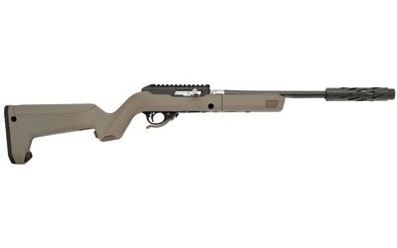 Tactical Solutions X-Ring Takedown VR, Magpul X-22 Backpacker Stock, Matte Black SBX Takedown Action / Flat Dark Earth Stock 22 Long Rifle