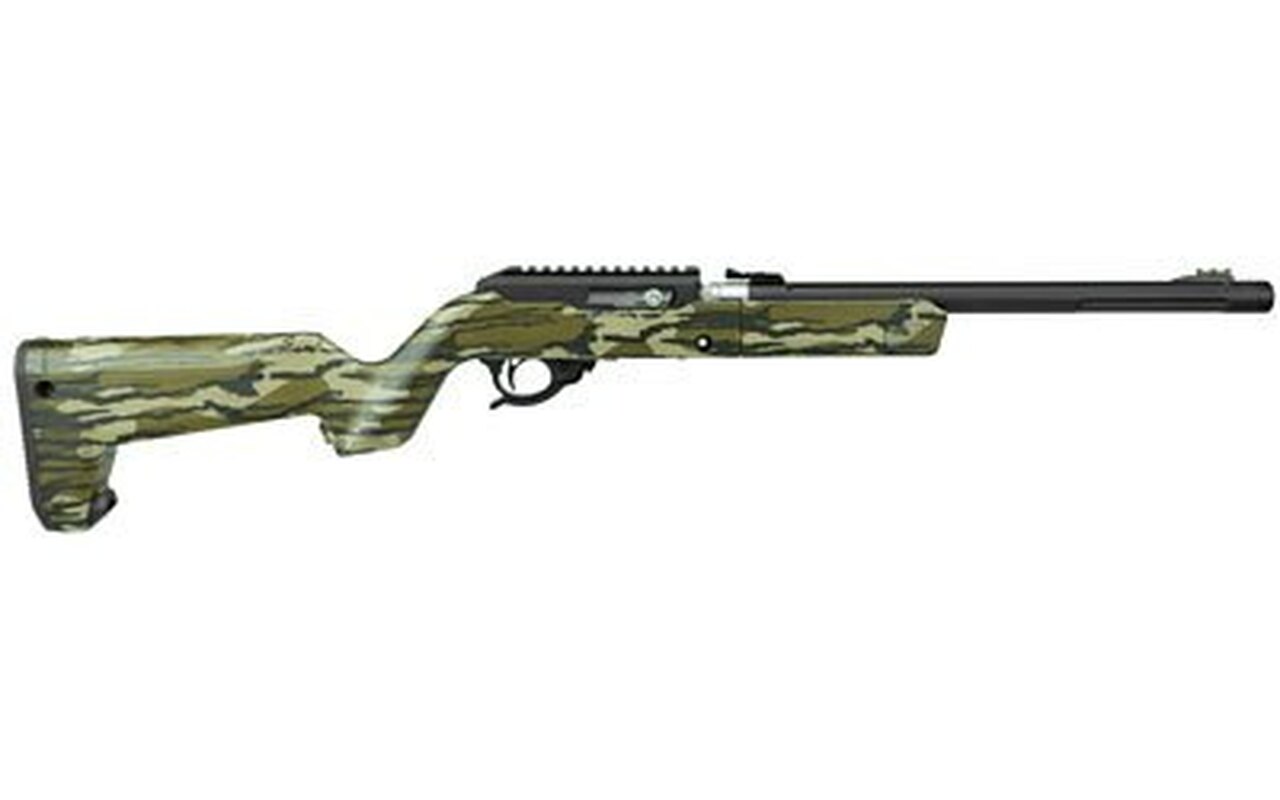 Tactical Solutions X-Ring Takedown VR, Magpul X-22 Backpacker Stock, Matte Black Takedown Action Featuring Mossy Oak Bottomland Stock 22LR