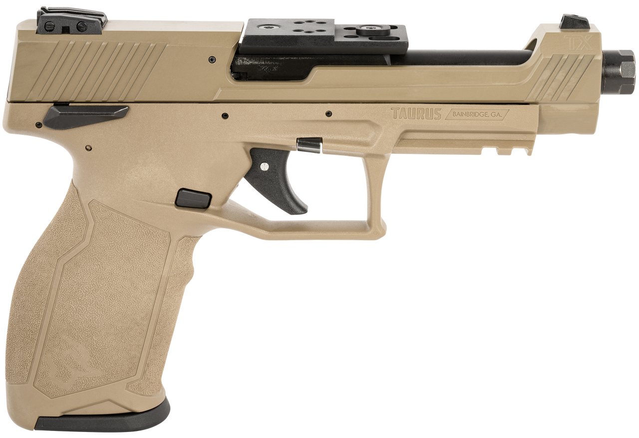 Taurus TX22 Competition 22 LR, 5.4″ Threaded Barrell, Flat Dark Earth, Optic Ready, 16rd