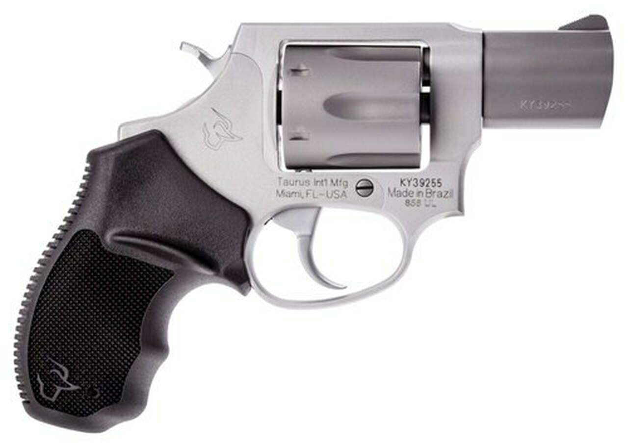 Taurus, 856, Revolver, Small Frame, 38 Special, 2″ Barrel, Alloy Frame, Stainless Finish, Rubber Grips, 6Rd, Fixed Sights