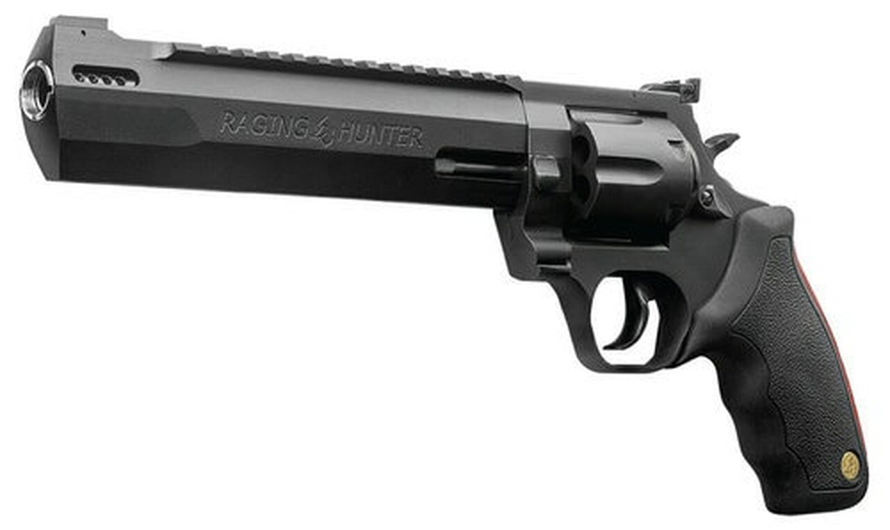 Taurus Raging Hunter Pack, .44 Mag 8.375″ Barrel, 6rd, Matte Black, Rubber Grips, Deluxe Case