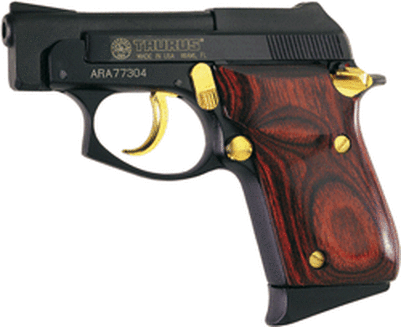 Taurus 1220031G 22 Small Frame 22 Long Rifle 2.75″ Barrel, Rosewood Grip Blue, Gold, 8rd