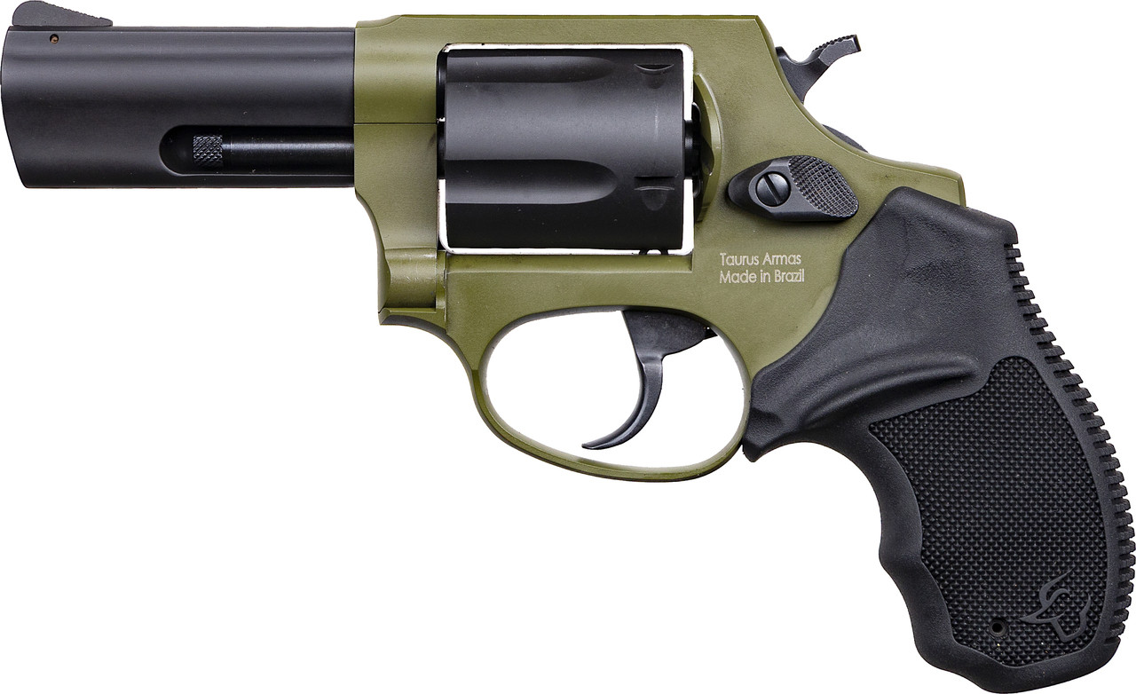 Taurus Defender 605 357 Mag/38 Special +P, 3″ Barrel, Sniper Green, 5rd