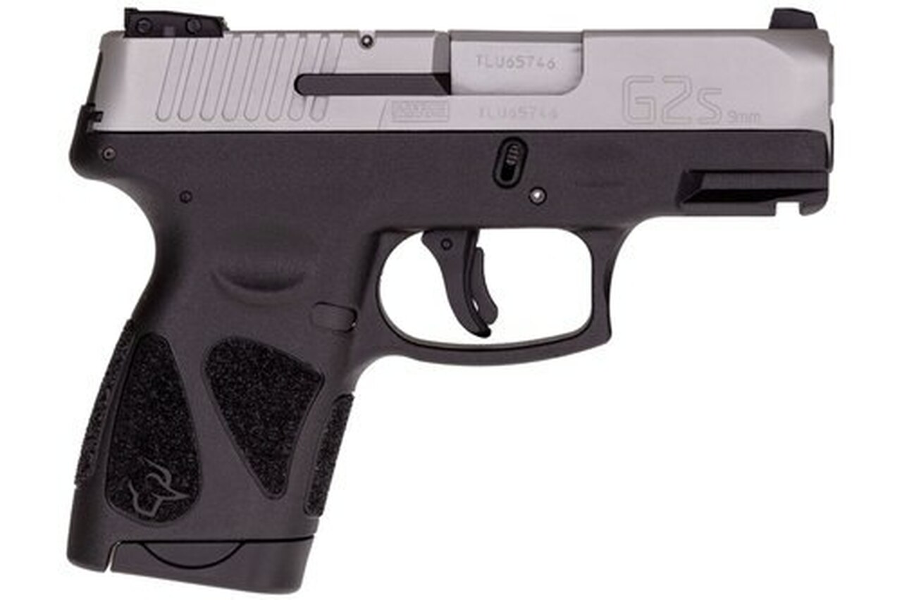 Taurus G2S, 9mm, 3.26″ Barrel, 7rd, Stainless Slide, Black