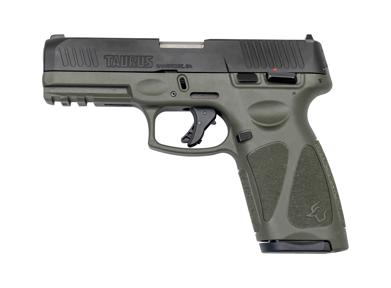 Taurus G3 9mm, 4″ Barrel, Adj. Rear/White Dot Front, OD Green, 15rd/17rd