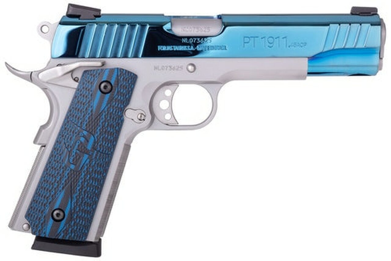 Taurus 1911 45 ACP 5″ Barrel VZ Grip SS/Blue PVD Finish