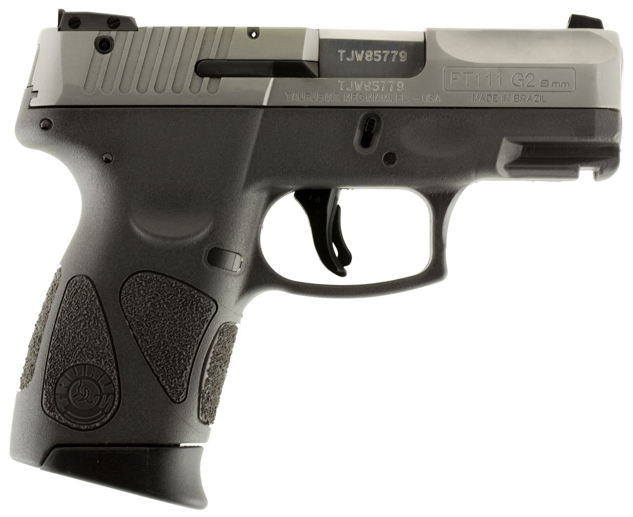 Taurus Pt111 Mil Pro G2 9mm 3.2″ Barrel Gray Grip 12rd Mag