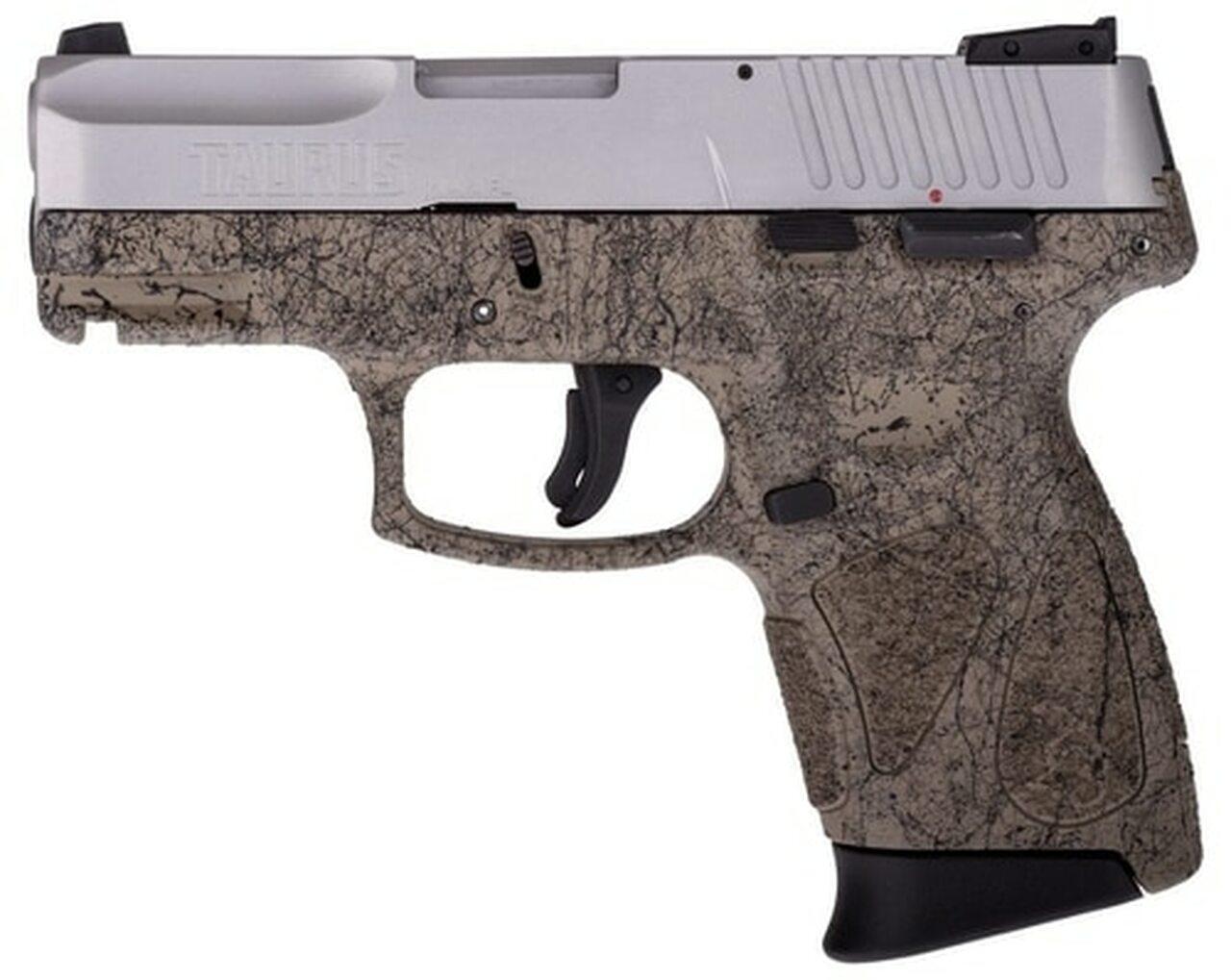 Taurus G2c Splatter Edition Compact 9mm 3.25″ Barrel Flat Dark Earth Frame Black Splatter, SS Slide