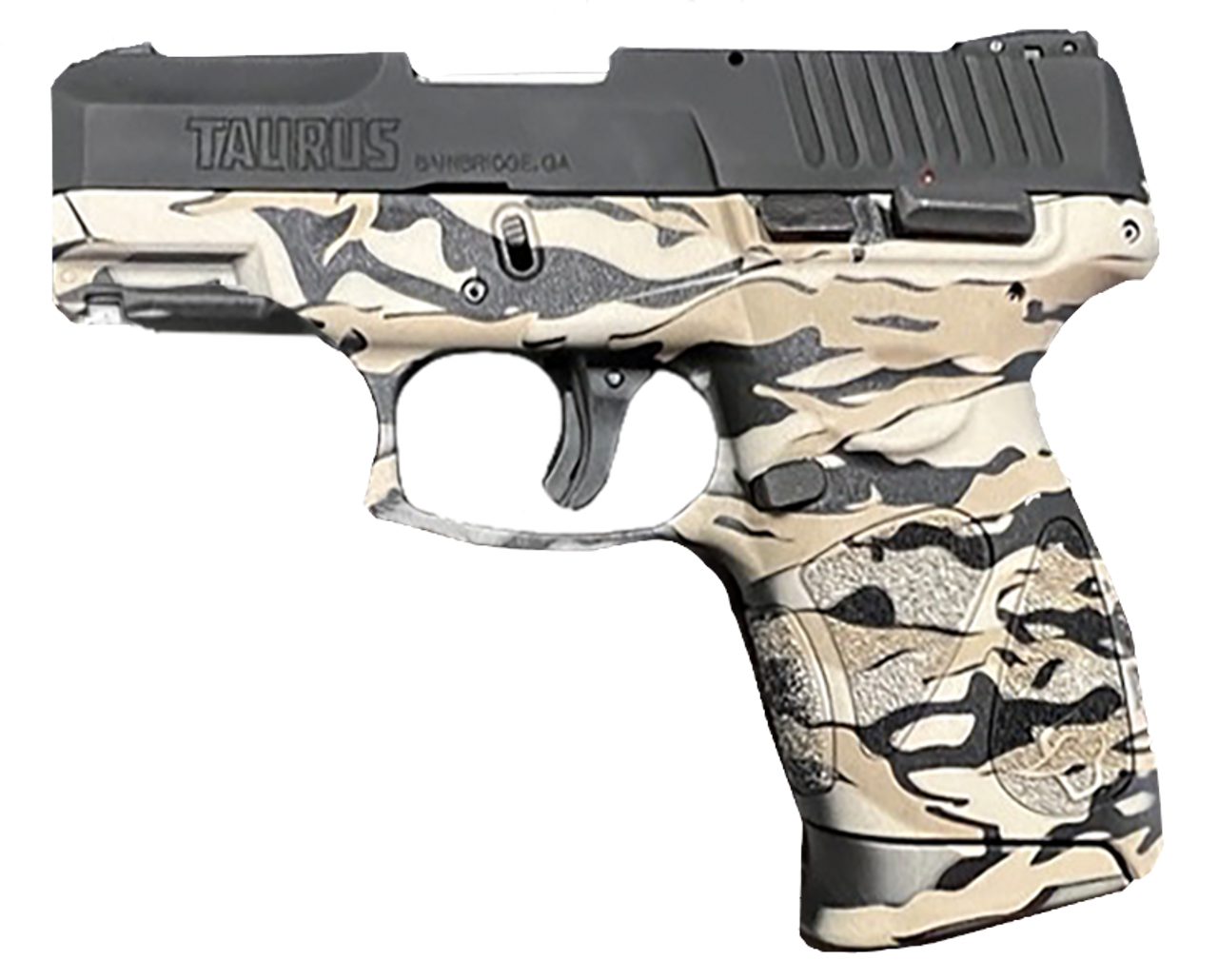 Taurus G3c 9mm, 3.2″ Barrel, Hydro-Dipped Flat Dark Earth Laser Camo, 12rd