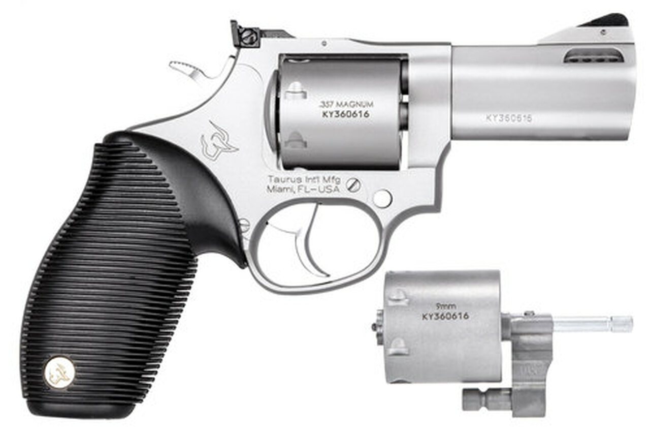 Taurus 692 Standard Revolver, .357/.38,/9mm, 3″ Barrel, 7rd, Stainless Finish