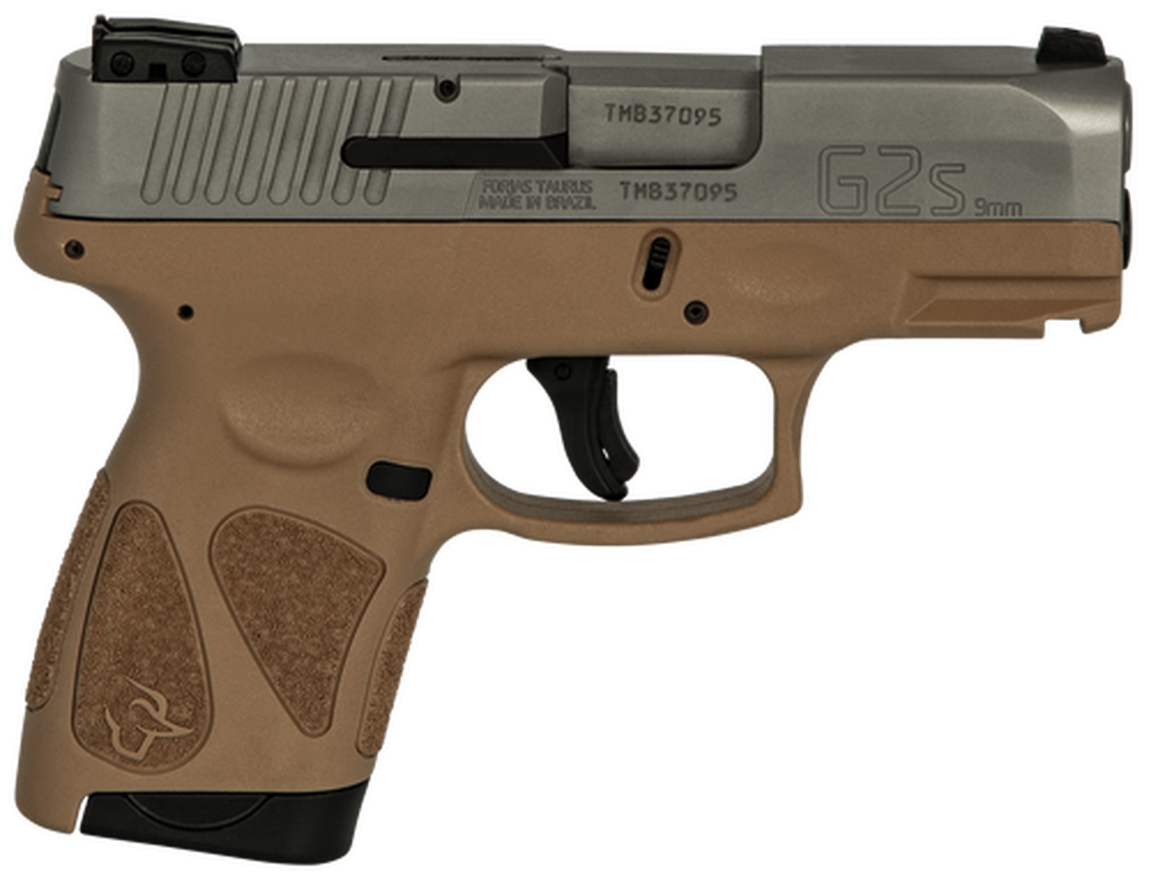 Taurus G2S, 9mm, 3.26″ Barrel, 7rd, Stainless Slide, Tan