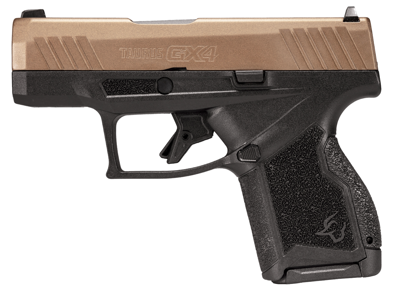 Taurus GX4, 9mm, 3″ Satin Black Barrel, Midnight Bronze Serrated Slide, 11rd