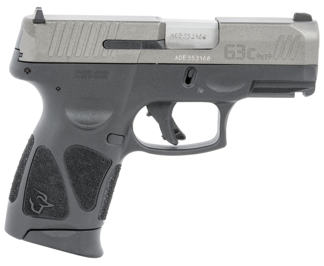 Taurus G3C 3.26″ Barrel, Adjustable Rear, Tungsten/Black, 3x12rd Magazines