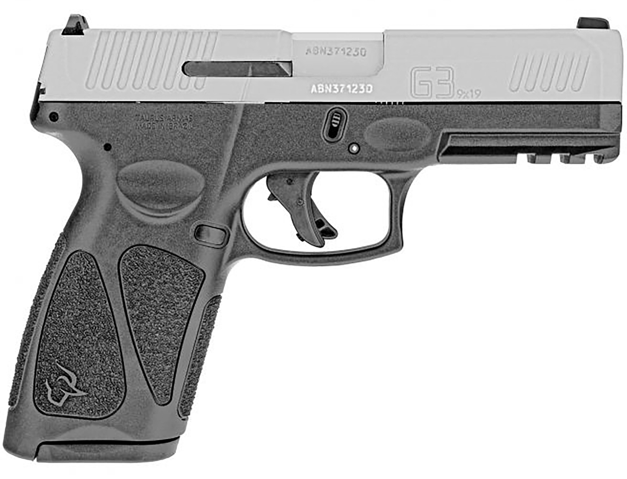 Taurus G3 9mm, 4″ Barrel, Manual Thumb Safety, Fixed Sights, Black, 2x15rd Magazines