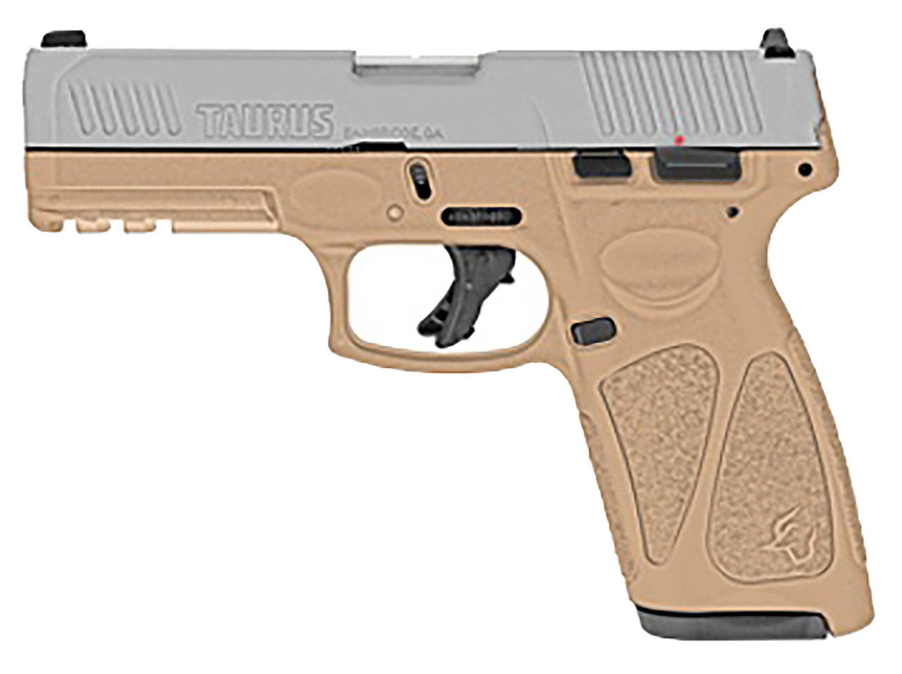 Taurus G3 9mm, 4″ Barrel, Fixed Sights, Manual Thumb Safety, Tan, 15rd/17rd