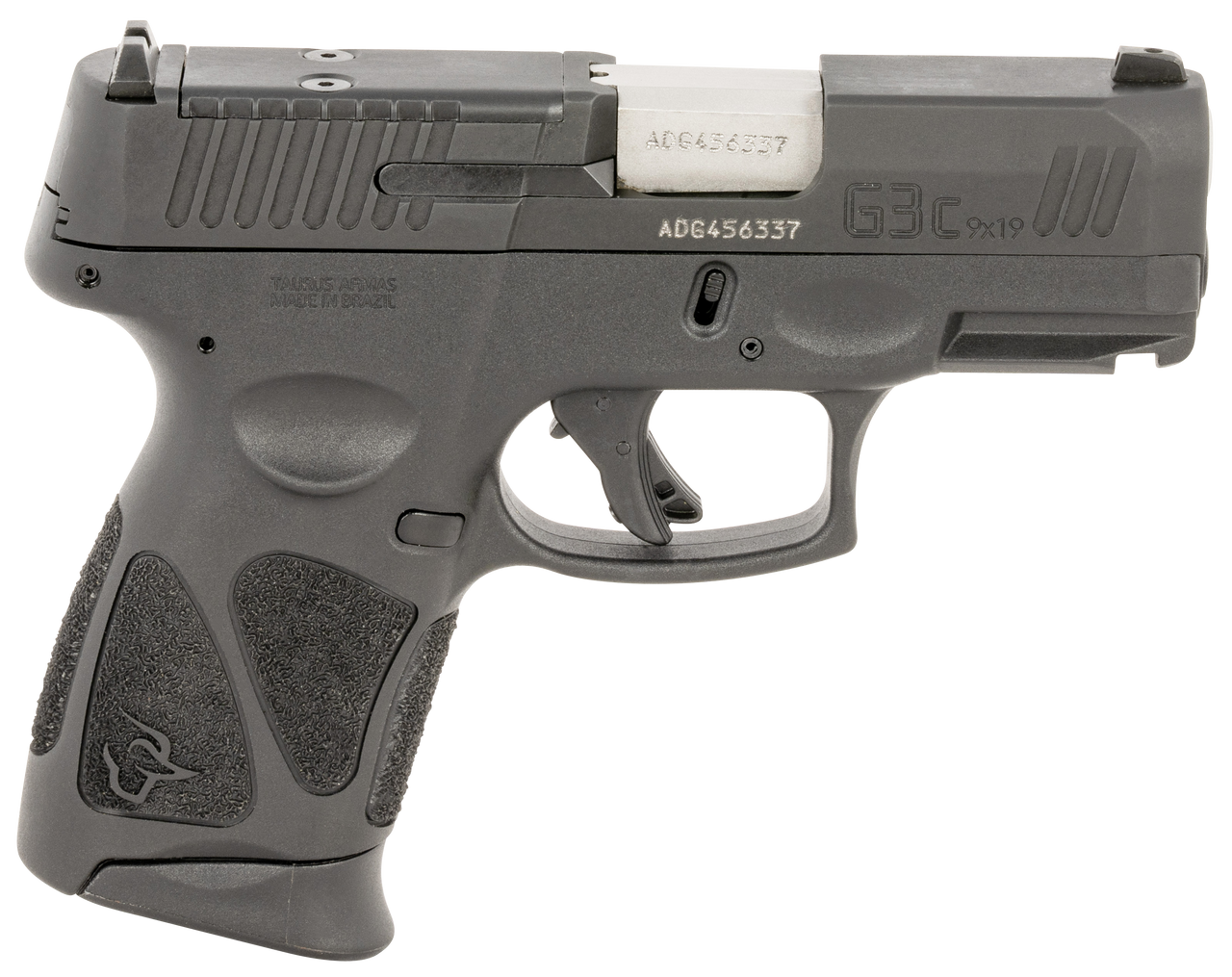 Taurus G3C 9mm, 3.20″ Stainless Steel Barrel, Optic Cut Slide, Black Frame Picatinny Rail, 12rd