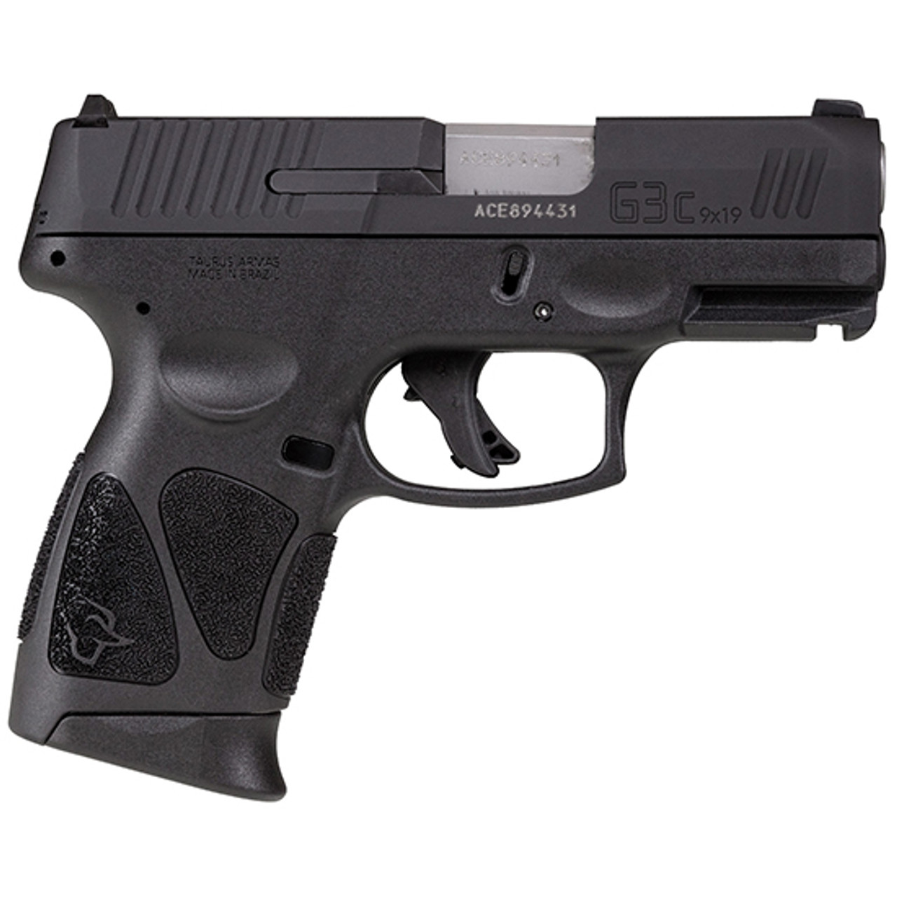 Taurus G3C 9mm, 3.26″ Barrel, No Thumb Safety, Black, 12rd