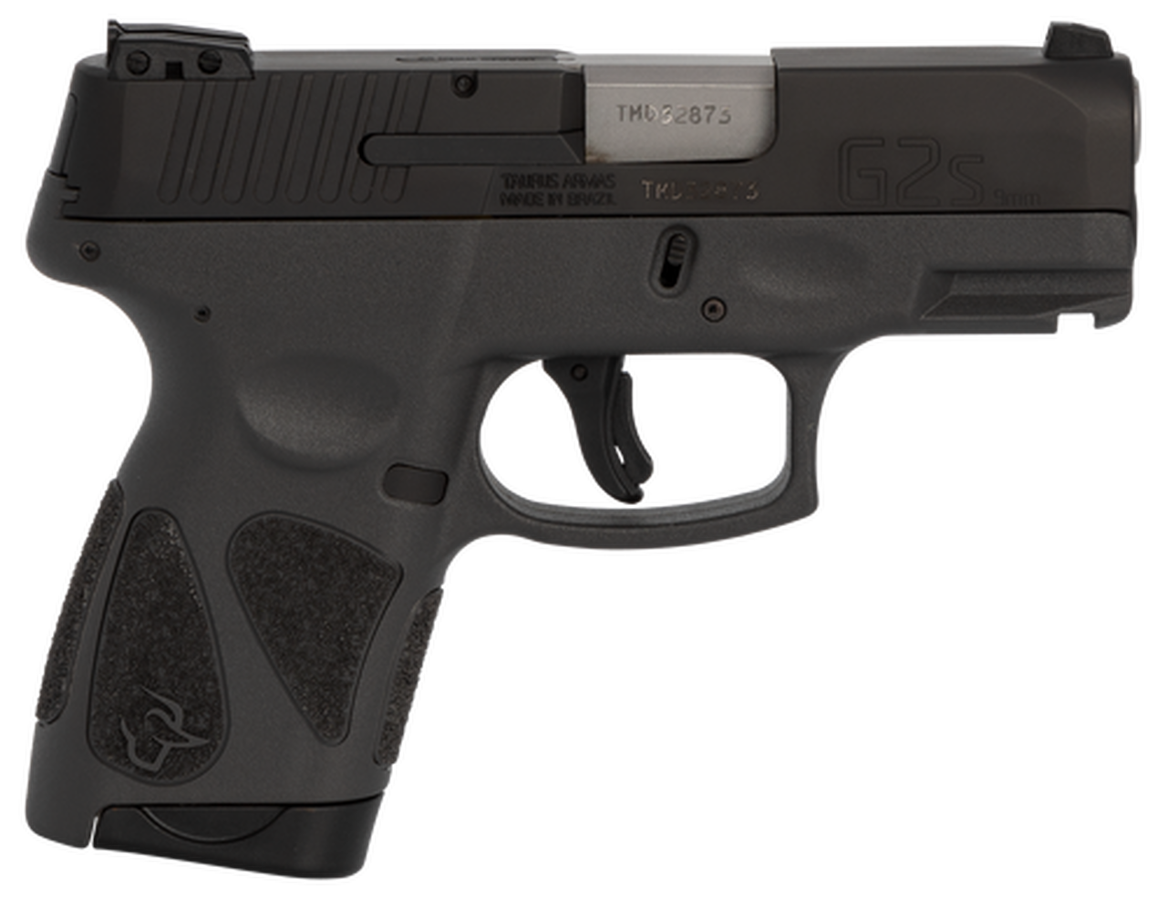 Taurus G2S, 9mm, 3.26″ Barrel, 7rd, Black Slide, Gray Frame