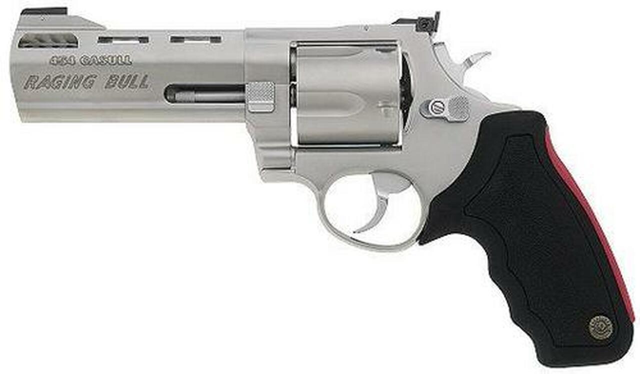Taurus 2454059M Mod 454 Raging Bull 454 Casull 5″ 5rd Adjustable Sight Rubber Grip SS