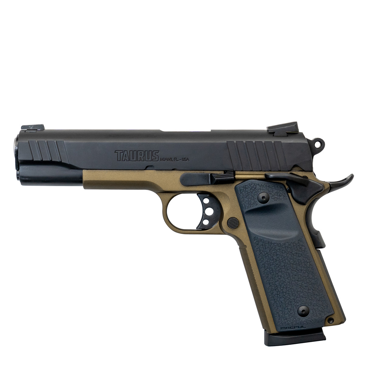 Taurus PT1911 .45 ACP, 5″ Barrel, Magpul Grips, Bronze, 8rd