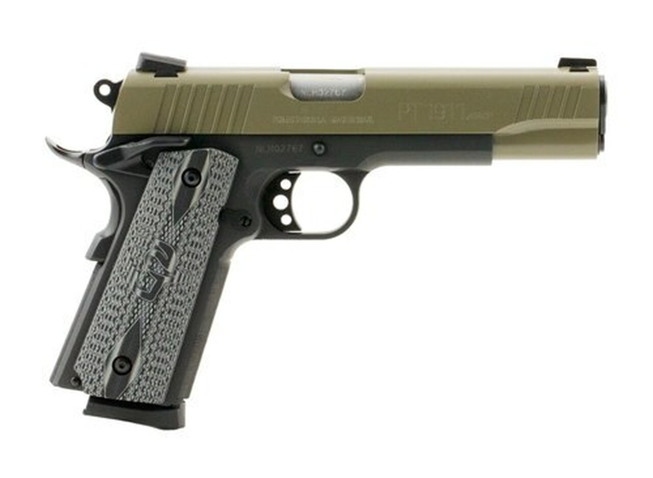 Taurus 1911, 45 ACP, 5″, 8rd, Novak Sights, Black Frame, Sand Slide