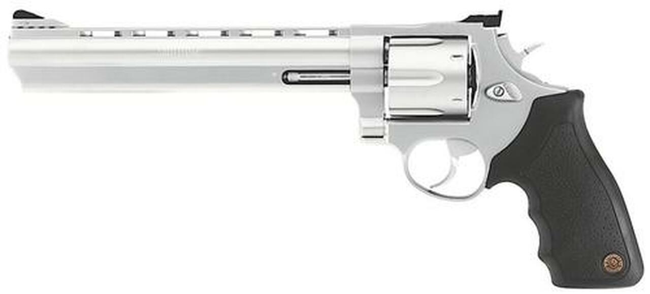 Taurus Model 44 .44 Mag, 8.38″ Barrel, Rubber Grip, Matte SS, 6rd