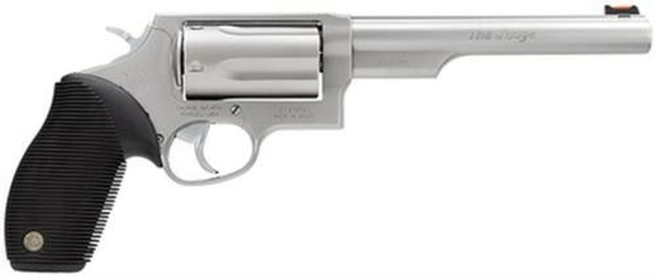 Taurus Judge Single/Double 45 Colt/410ga, 6.5″, Black Ribber Grip, Stainless, 5rd